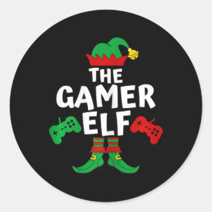 Sticker Rond Gamer Elf Famille Correspondances Chemises Cadeaux