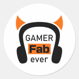 Sticker Rond gamer fab ever