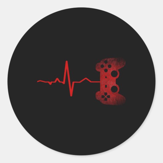 Sticker Rond Gamer Hebeat Jeux Vidéo Jeux Ns (Devant)