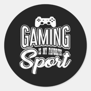 Sticker Rond Gamer - Jouer Est Mon Sport Préféré