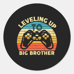 Sticker Rond Gamer Leveling Jusqu'À Big Brother