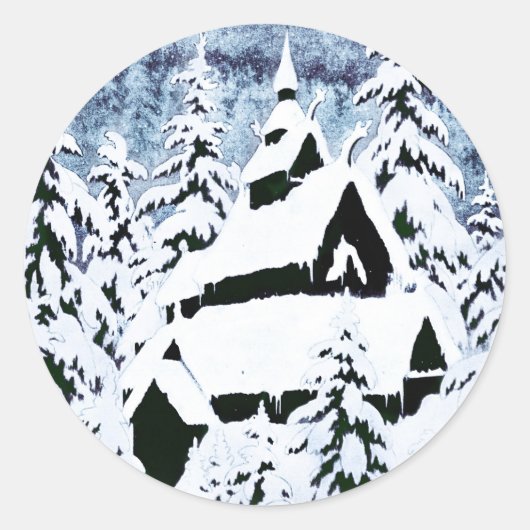 Sticker Rond gamle-kirke-den (1) (Devant)