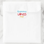 Sticker Rond Gamma aime mes t-shirts et cadeaux (Sac)