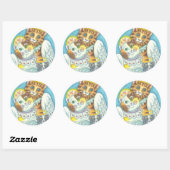 Sticker Rond Gamme de chats angéliques PURSEURS en feuille d'TI (Feuille)