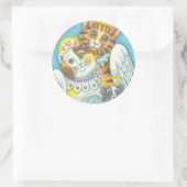 Sticker Rond Gamme de chats angéliques PURSEURS en feuille d'TI (Sac)