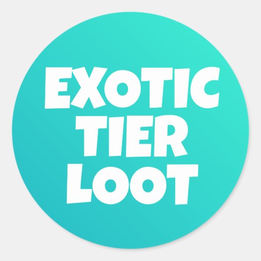 Sticker Rond Gamme de Loot de Niveau Exotique (Devant)