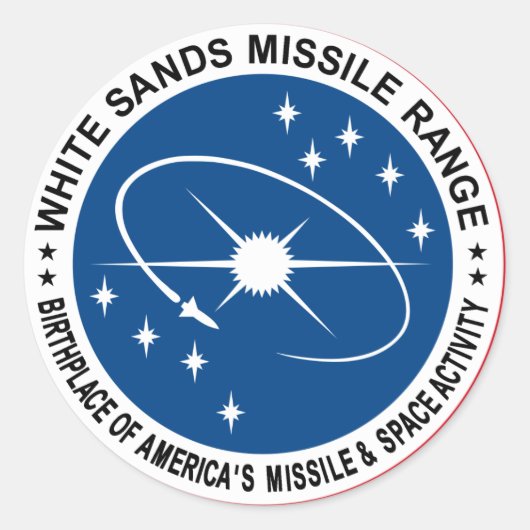 Sticker Rond Gamme de missiles White Sands (Devant)