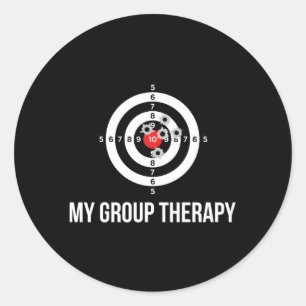 Sticker Rond Gamme de tir de thérapie de pistolet