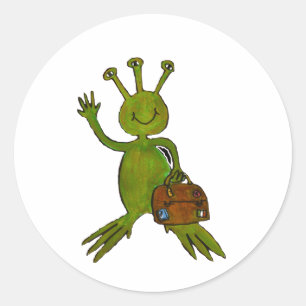 Sticker Rond Gamme étrangère de visite