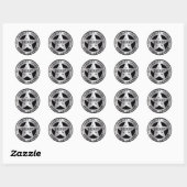 Sticker Rond Gammons Gulch Sheriffs Badge Shickers (Feuille)
