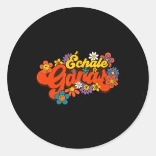 Sticker Rond Ganas Feminist Latina Mexicaine Motivation espagno
