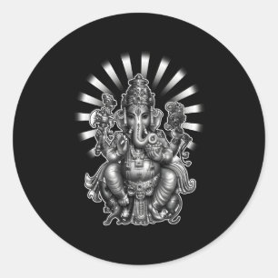 Sticker Rond Ganesh Ganesha
