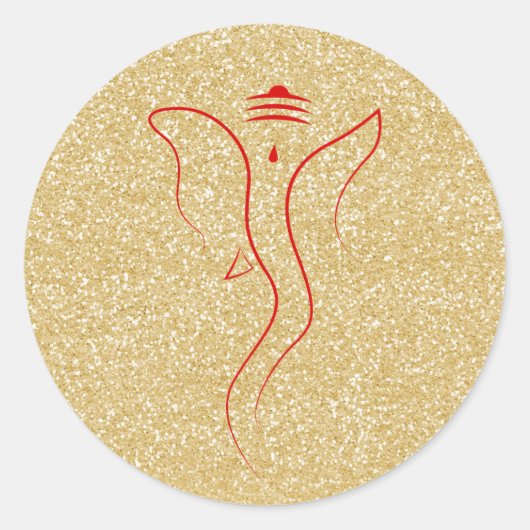 Sticker Rond Ganesh Gold (Devant)