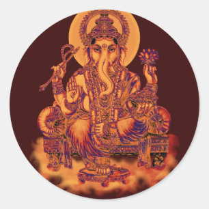 Sticker Rond Ganesh - solvant des obstacles