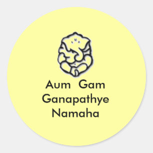 Sticker Rond Ganesha