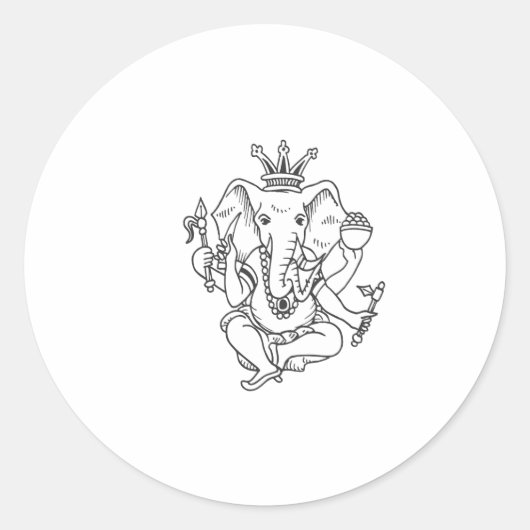 Sticker Rond Ganesha (Devant)