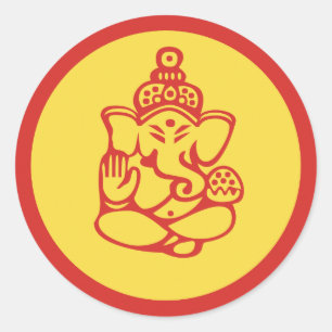 Sticker Rond Ganesha