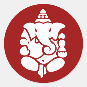 Sticker Rond Ganesha