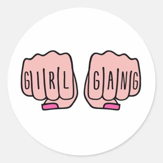 Sticker Rond gang de filles (Devant)