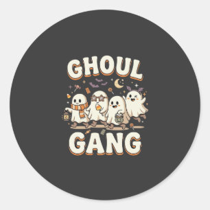 Sticker Rond Gang de goules d'Halloween