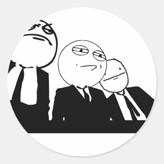 Sticker Rond gang de mèmes (Devant)