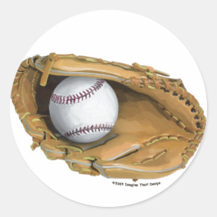 Sticker Rond Gant de baseball