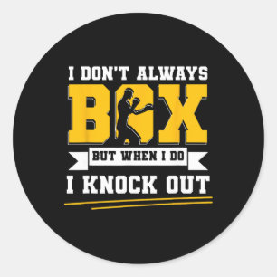 Sticker Rond Gants de boxe anglaise G de kickboxing Boxer F de