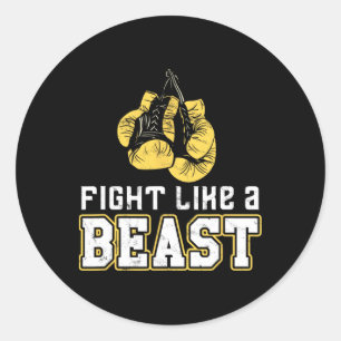 Sticker Rond Gants de Boxe Boxe Thaïlandaise Muay Thai Kickboxi