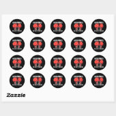 Sticker Rond Gants de boxe résilients à chaque round (Feuille)