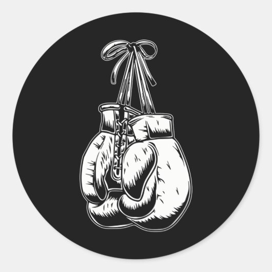 Sticker Rond Gants de boxe Sparring Boxer (Devant)