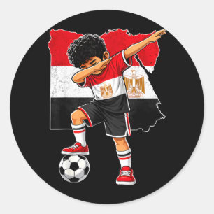 Sticker Rond Garçon de la Jordanie de football Dabbing Égypte m