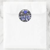 Sticker Rond Garçon de Mitzvah de diamant (Sac)