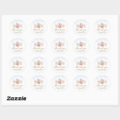 Sticker Rond Garçon on peut attendre Baby shower (Feuille)