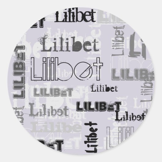 Sticker Rond Garçon ou fille Nom tendance Cadeaux Accessoires P (Devant)