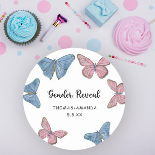 Sticker Rond Garçon ou fille. Révélation du sexe