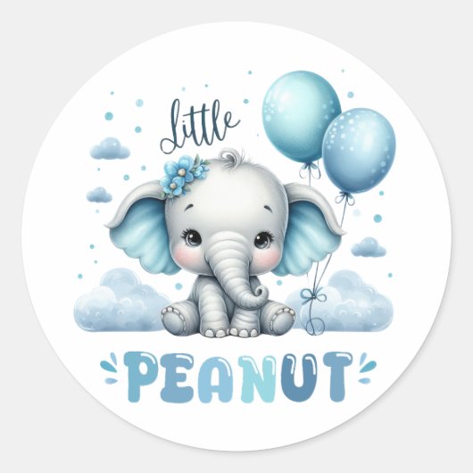 Sticker Rond Garçon Petit Cacahuète (Devant)