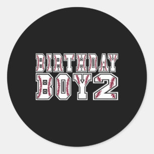 Sticker Rond Garçon pour 2ème anniversaire 2 ans thème de l'amo