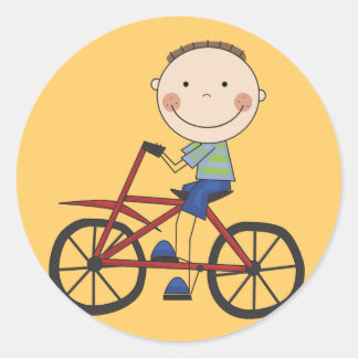 Sticker Rond Garçon sur les tee-shirts et cadeaux de bicyclette