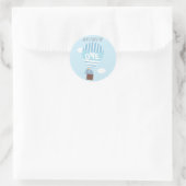 Sticker Rond Garçons 1er Anniversaire Chaud Air Balloon Elephan (Sac)