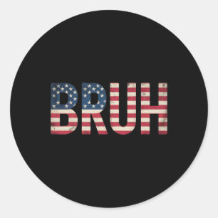 Sticker Rond Garçons adolescents enfants hommes vintage Usa Amé