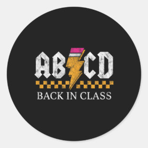 Sticker Rond Garçons Filles Enseignants Rock Retour à l'école A