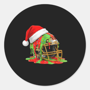 Sticker Rond Garçons Football de Noël Drip Crème Glacée Drip Ca