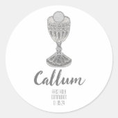 Sticker Rond Garçons Première Communion sainte (Devant)