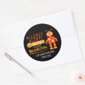 Sticker Rond Garçons Robot Tree Nut Peanut Alerte d'allergie (Enveloppe)