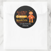 Sticker Rond Garçons Robot Tree Nut Peanut Alerte d'allergie (Sac)