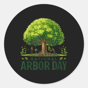 Sticker Rond Garde D'Arbor National Pour Une Bonne Journée D'Ar