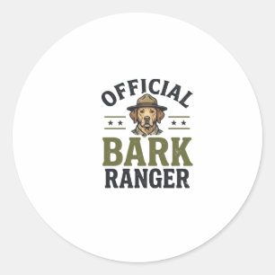 Sticker Rond Garde de l'aboiement officielle Graphique vintage