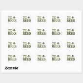 STICKER ROND GARDE DES ABEILLES (Feuille)