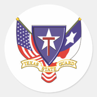Sticker Rond Garde d'état du Texas