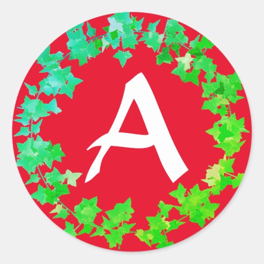 STICKER ROND GARDE INITIALE PERSONNALISABLE (Devant)